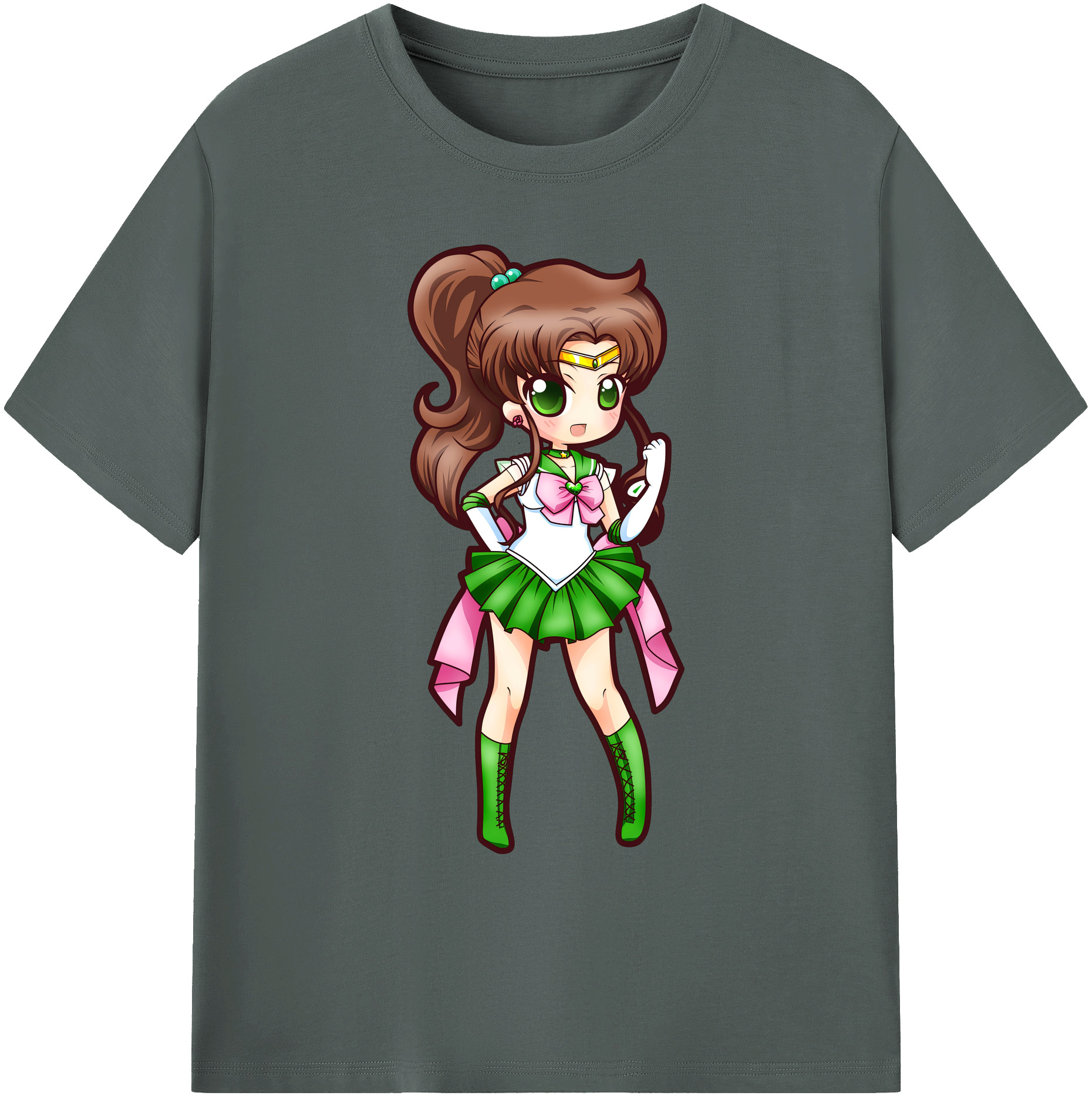 （画像用） 美少女戦士セーラームーン 木野 まこと きの まこと Sailor Moon Kino Makoto （セーラージュピター；Sailor Jupiter） 綿100％ メンズ半袖Tシャツ｜肌触りやわらか＆通気性